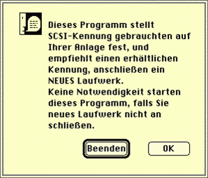 Fehlermeldung - Apple Macintosh - SCSI-Kennung