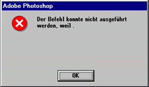 Fehlermeldung - Adobe Photoshop - Befehl