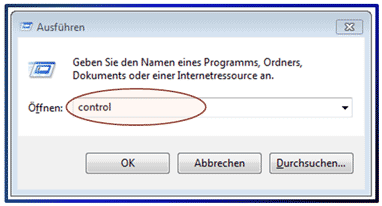 Windows Systemsteuerung öffnen